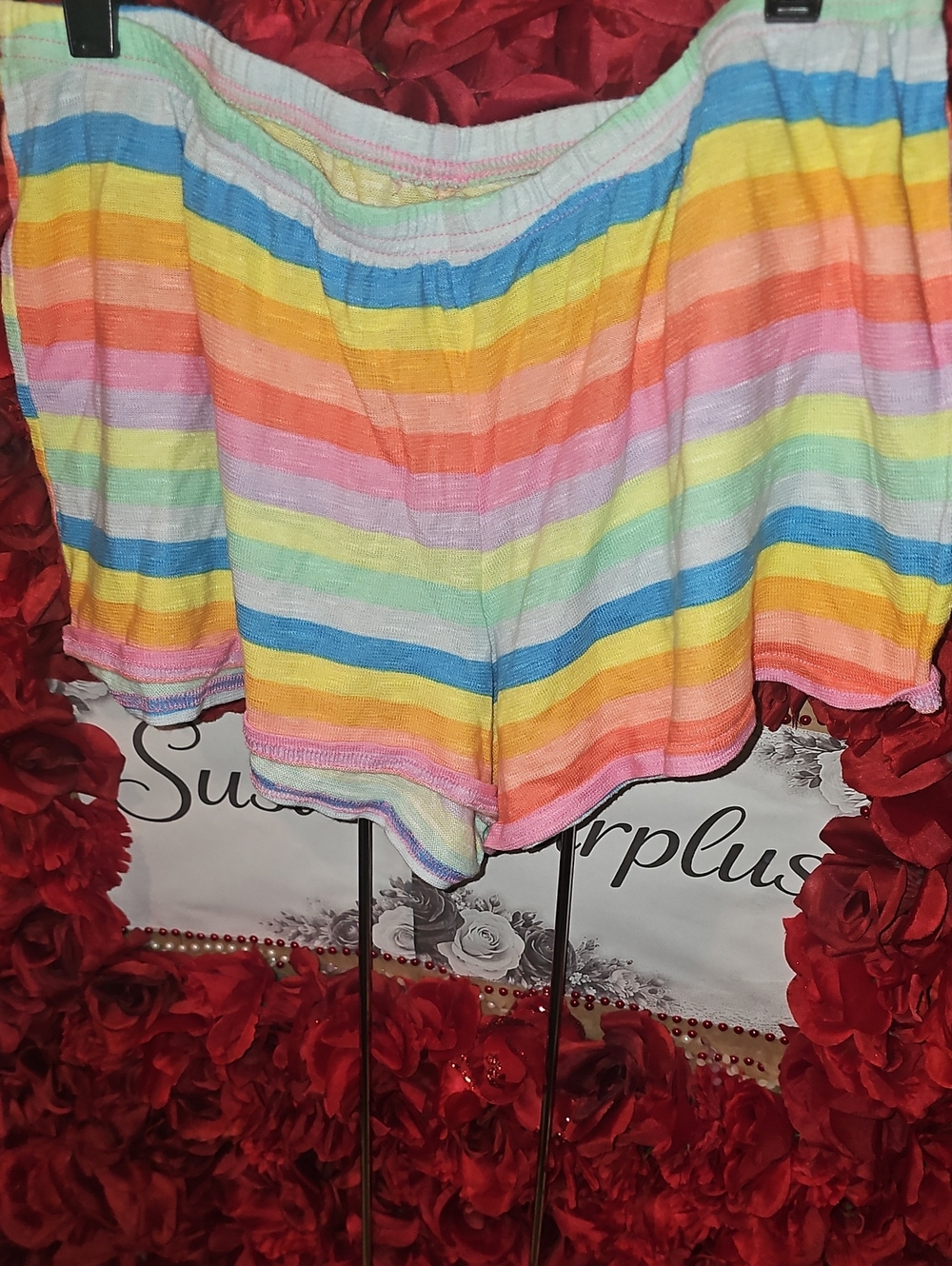Xhilaration Women's Striped Sleep Shorts Size Large